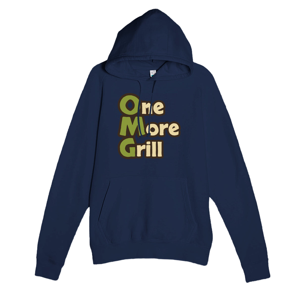 One More Grill — funny navy unisex hoodie