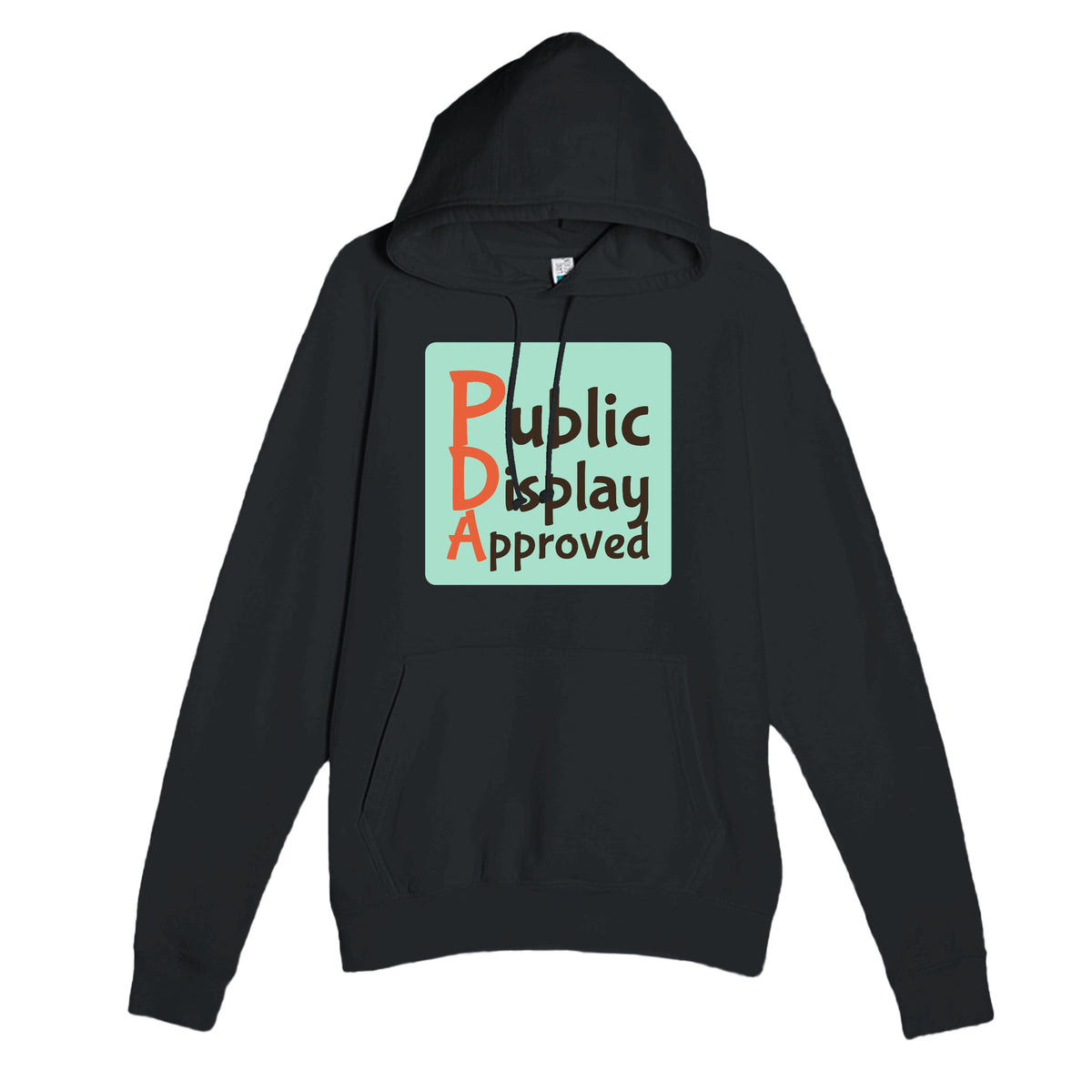 Public Display Approved — funny black unisex hoodie