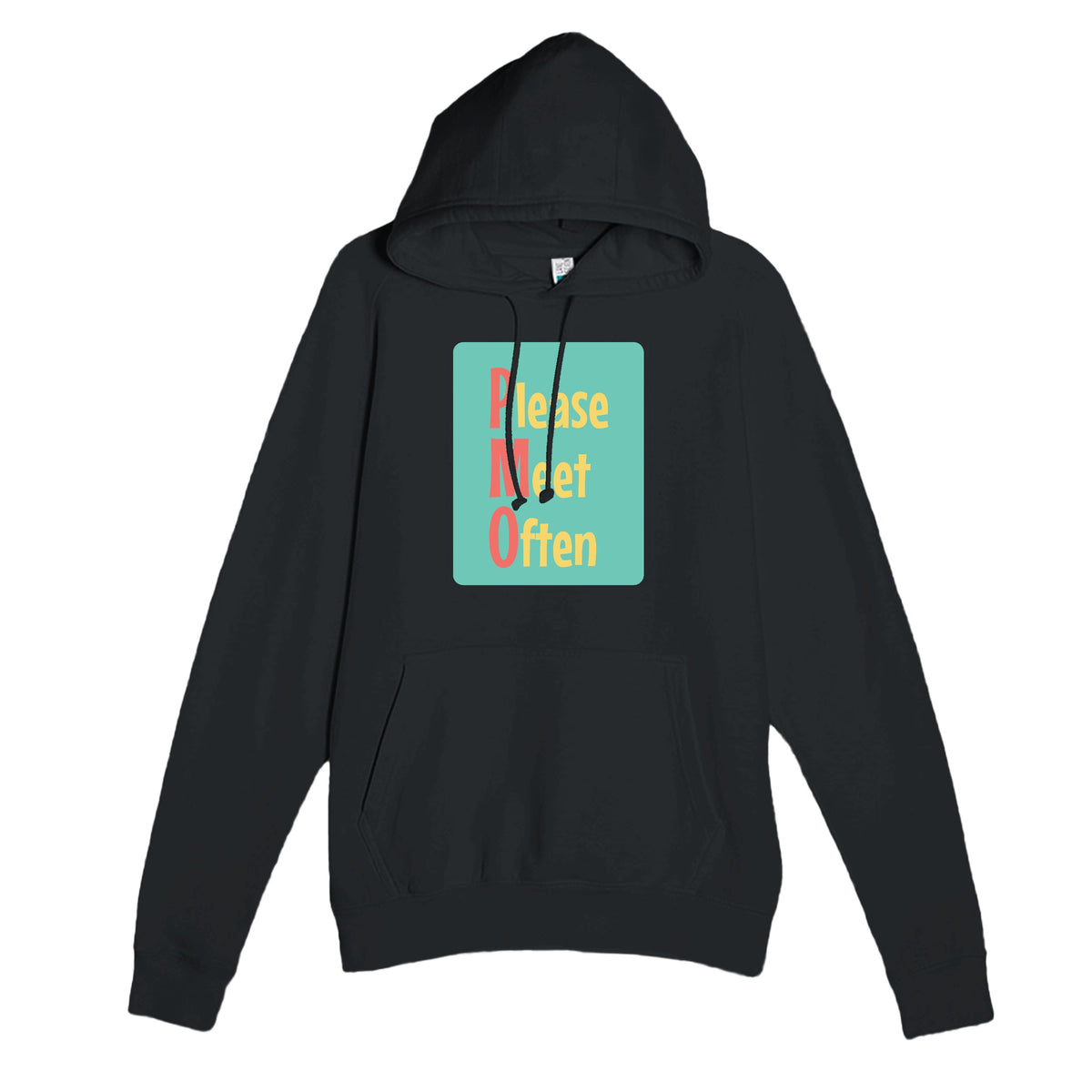 Please Meet Often — funny black unisex hoodie
