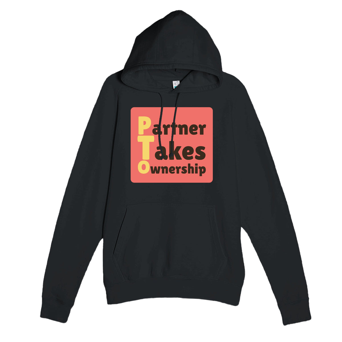 Partner Takes Ownership — funny black unisex hoodie