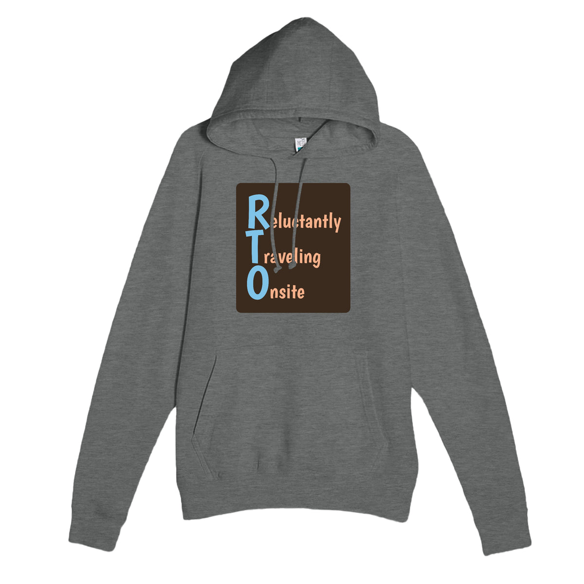 Reluctantly Traveling Onsite — funny graphite heather unisex hoodie