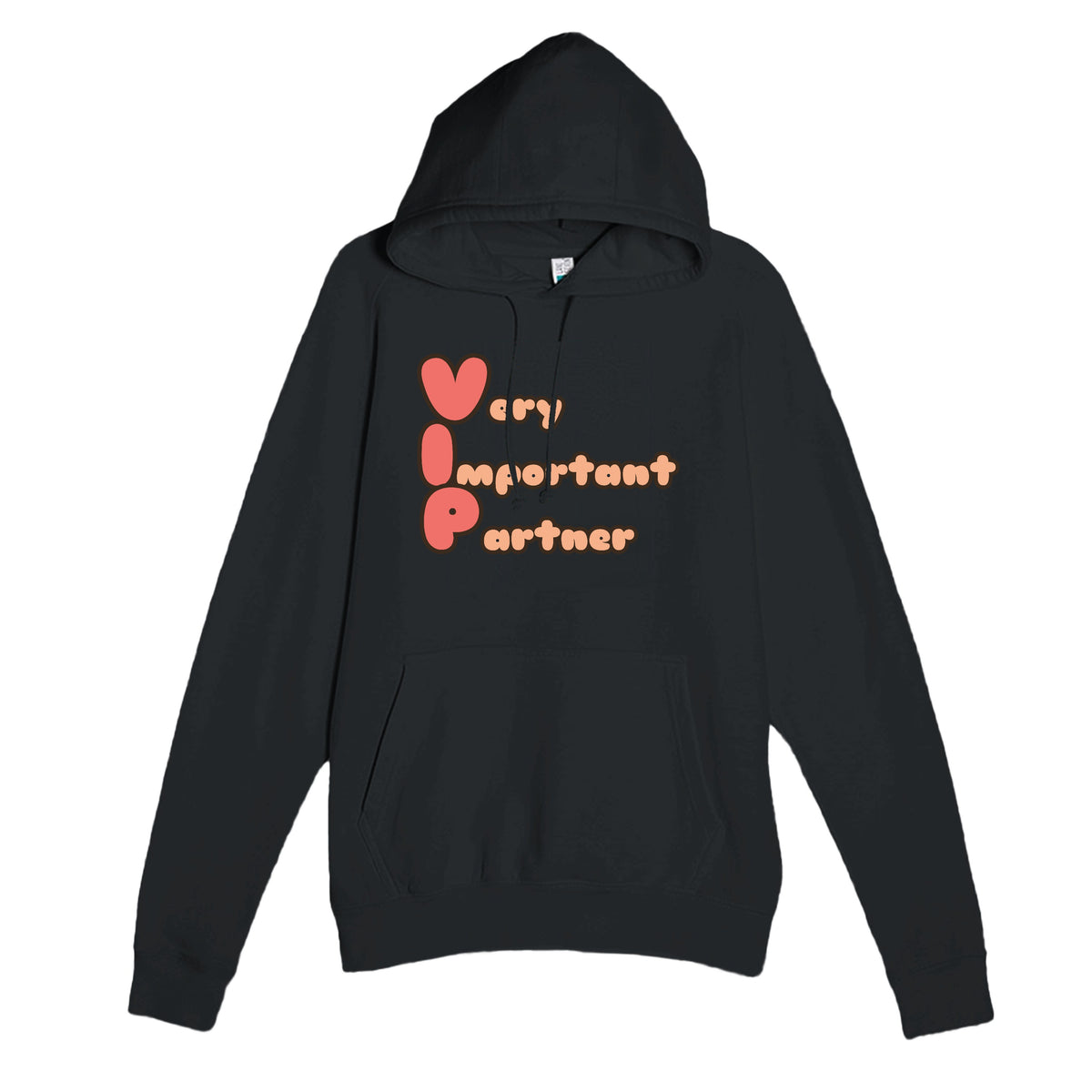 Very Important Partner — funny black unisex hoodie