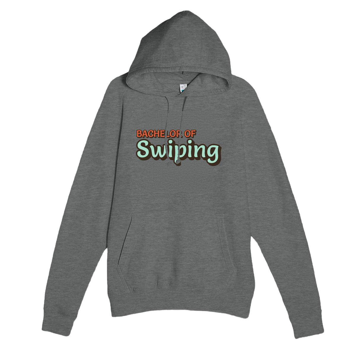 Bachelor of Swiping — funny graphite heather unisex hoodie