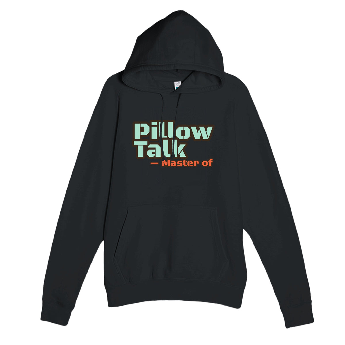 Master of Pillow Talk — funny black unisex hoodie
