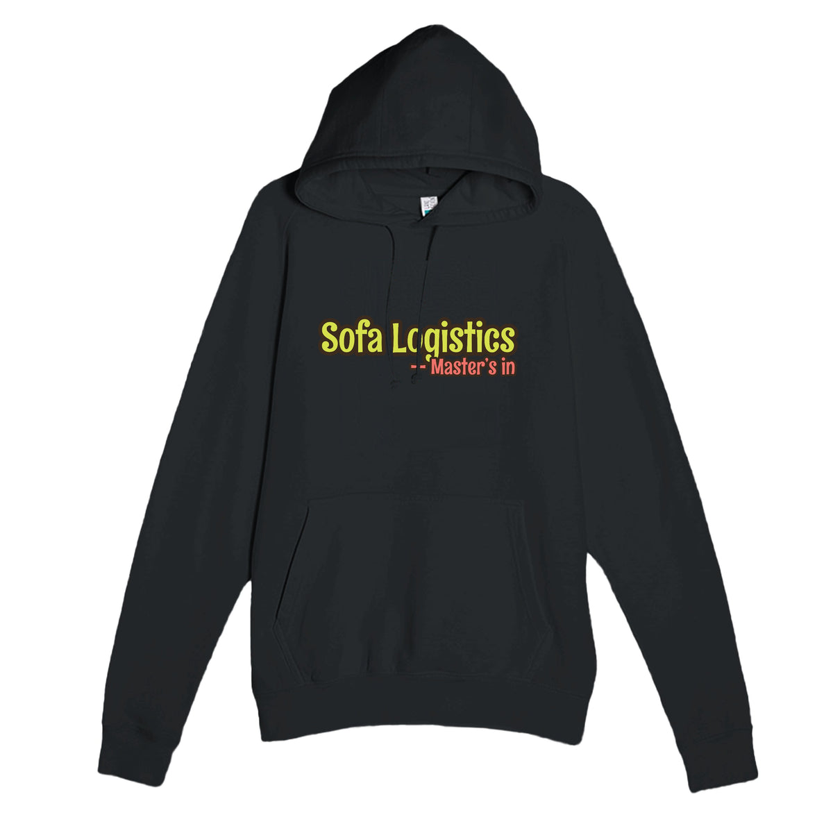 Master’s in Sofa Logistics — funny black unisex hoodie