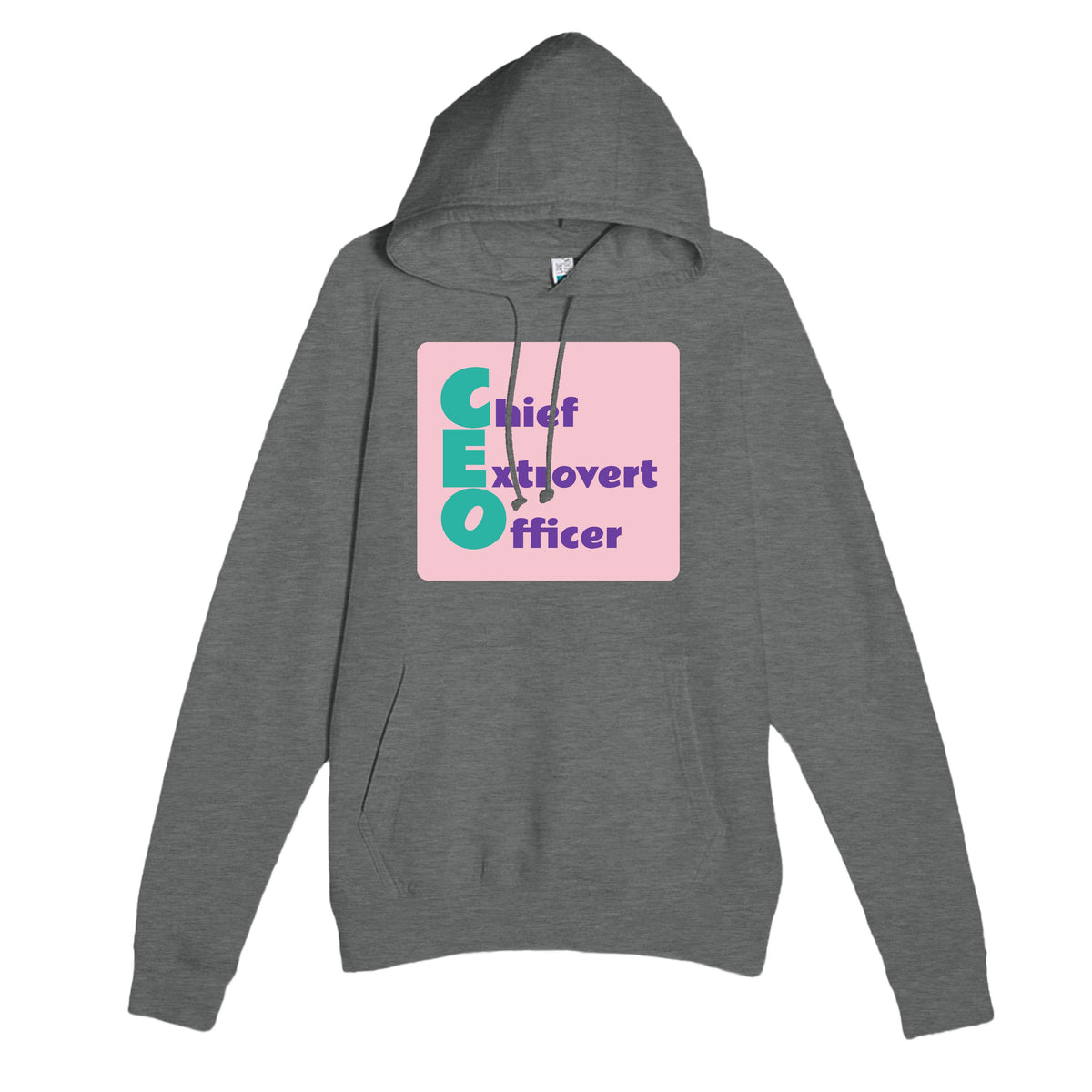 Chief Extrovert Officer — funny graphite heather unisex hoodie