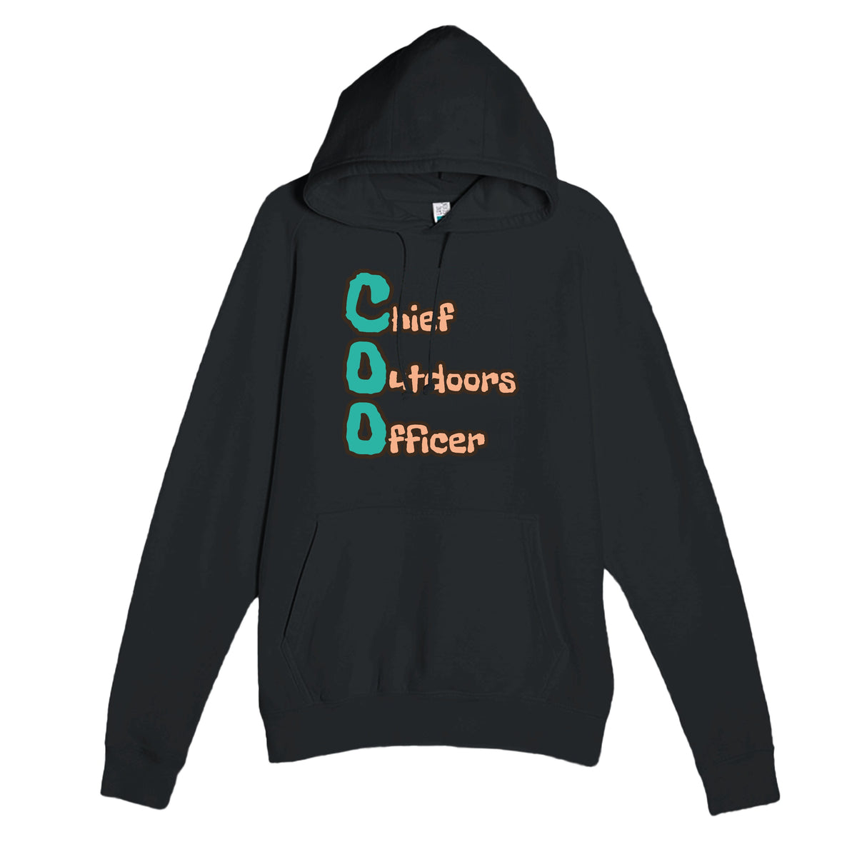 Chief Outdoors Officer — funny black unisex hoodie