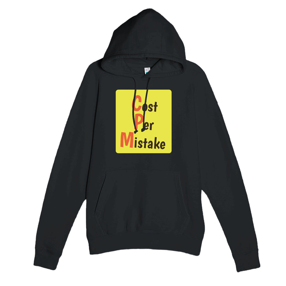 Cost Per Mistake — funny black unisex hoodie