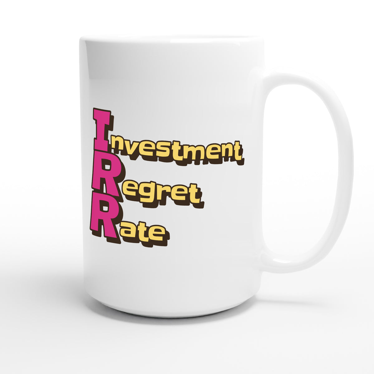 Investment Regret Rate — funny 15oz white coffee mug