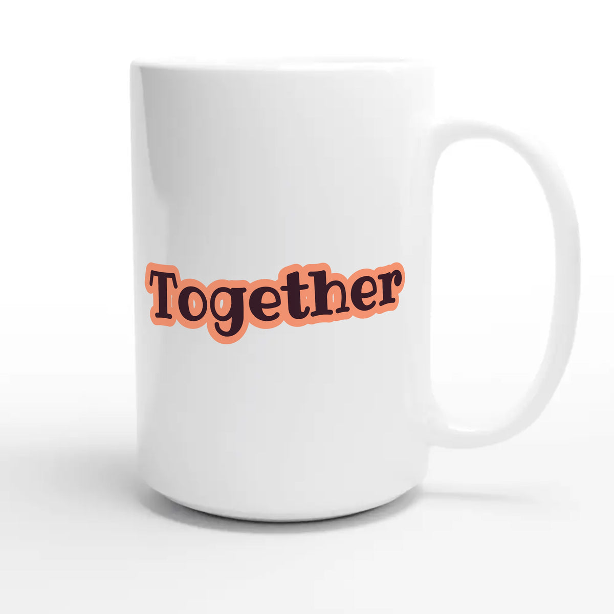 Together — cute 15oz white coffee mug