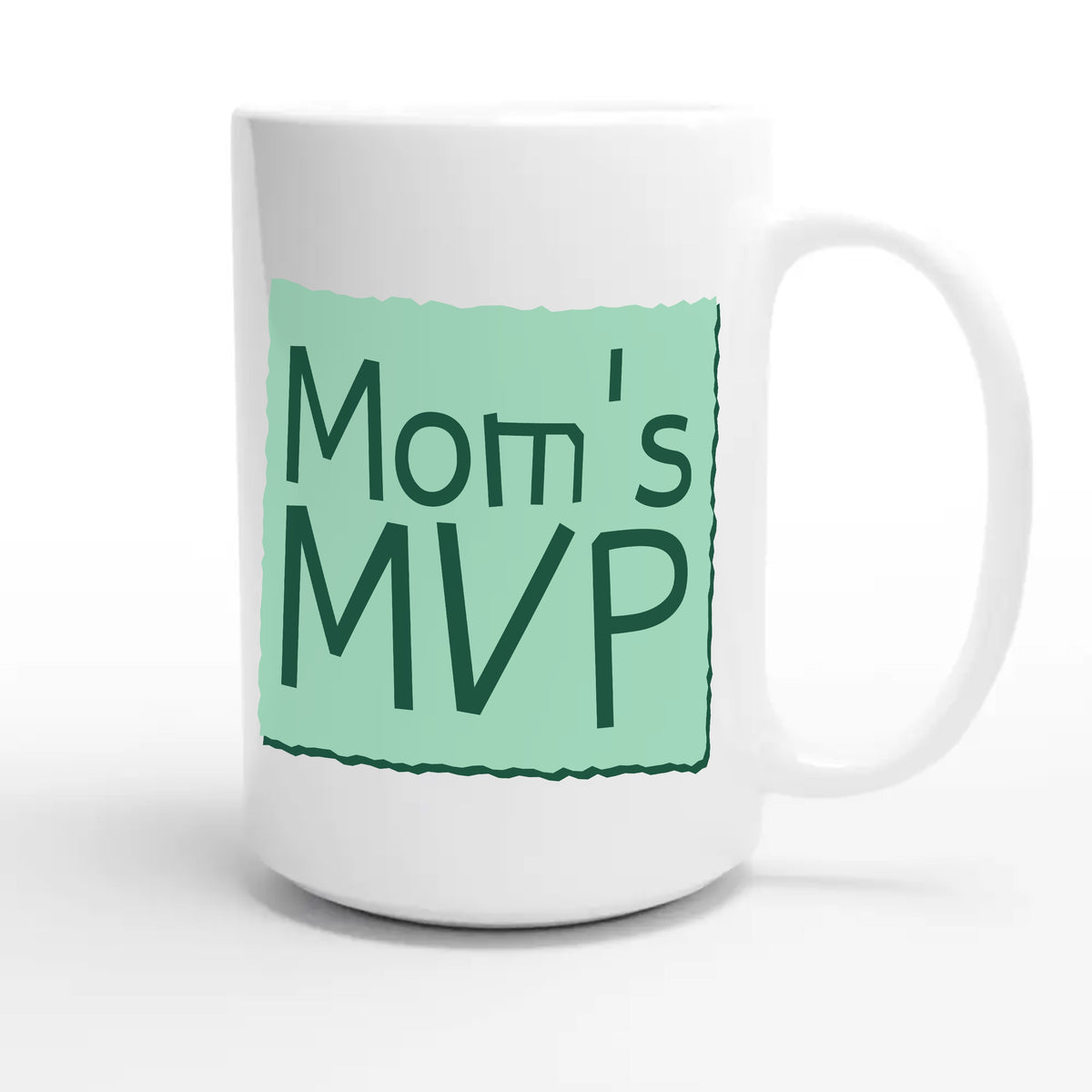 Mom’s MVP — cute 15oz white coffee mug