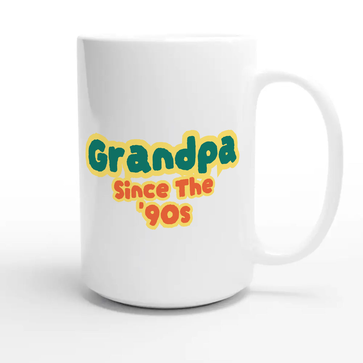 Grandpa / Since The '90s — cute 15oz white coffee mug