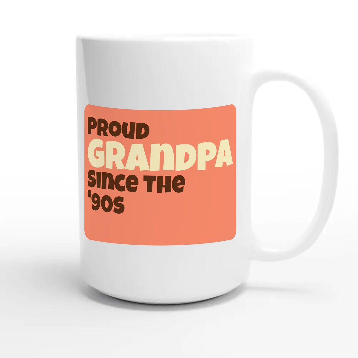 Proud Grandpa • Since The '90s — cute 15oz white coffee mug
