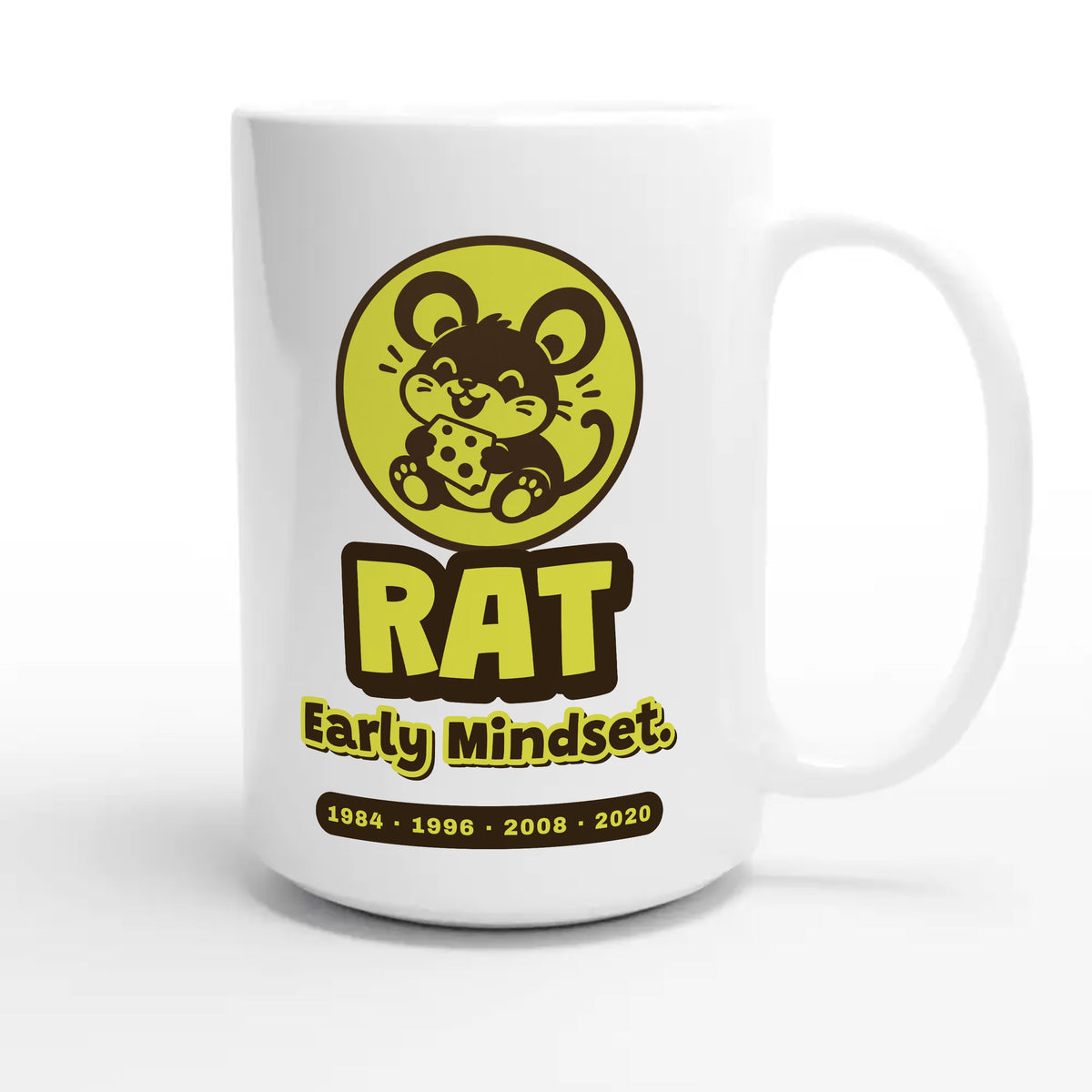 Rat • Early Mindset — cute 15oz white coffee mug