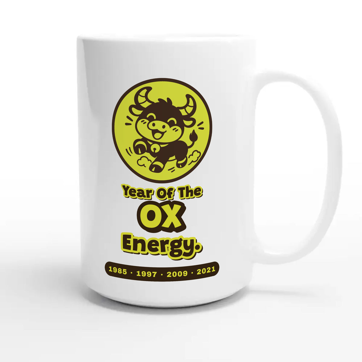 Year Of The Ox Energy — cute 15oz white coffee mug
