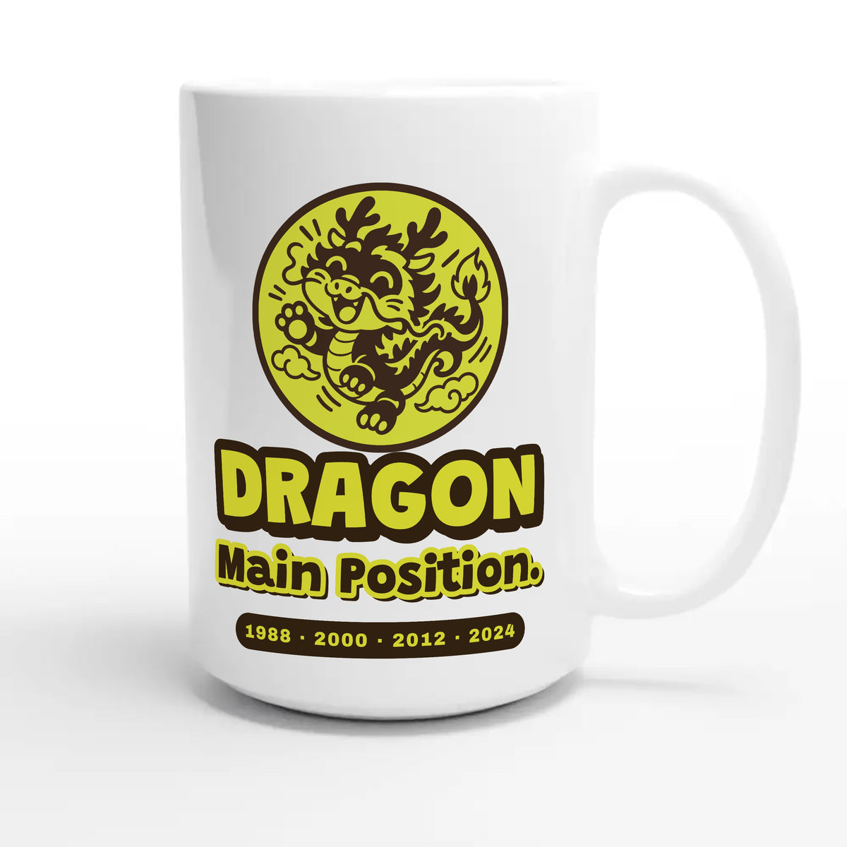 Dragon • Main Position — cute 15oz white coffee mug
