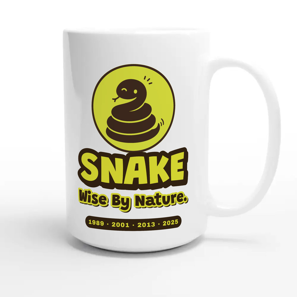 Snake • Wise By Nature — cute 15oz white coffee mug