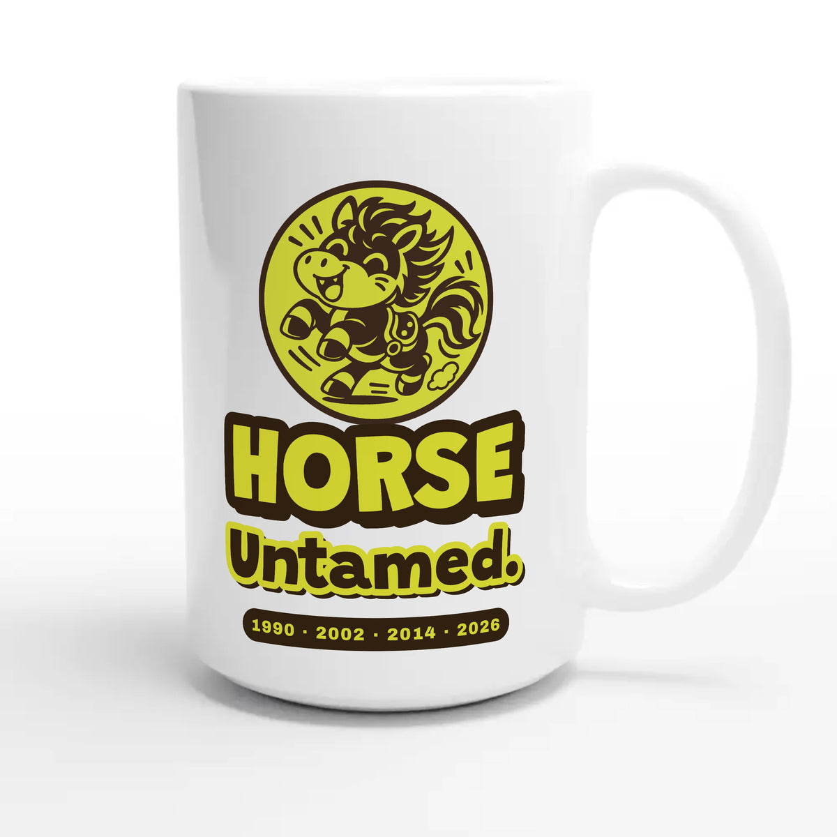 Horse • Untamed — cute 15oz white coffee mug