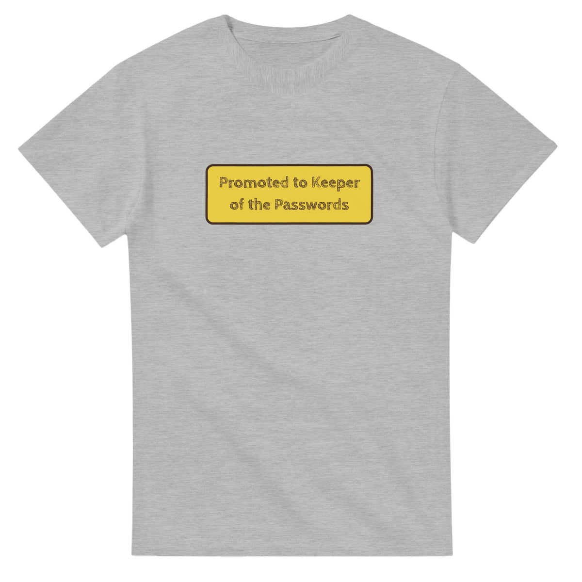 Promoted To Keeper Of The Passwords — ash unisex t-shirt