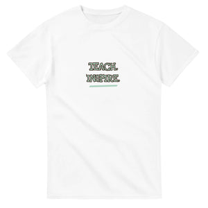 Teach. Inspire — white unisex t-shirt
