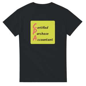 Certified Purchase Accountant — black unisex t-shirt