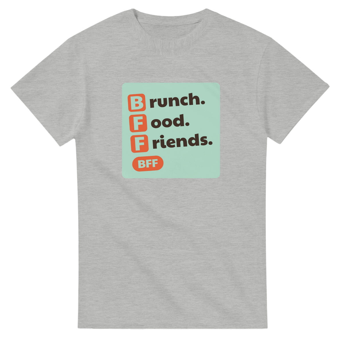 Brunch. Food. Friends. — ash unisex t-shirt