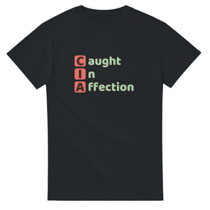Caught In Affection — black unisex t-shirt