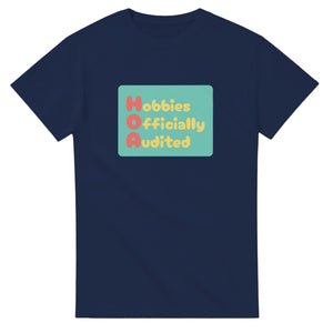 Hobbies Officially Audited — navy unisex t-shirt