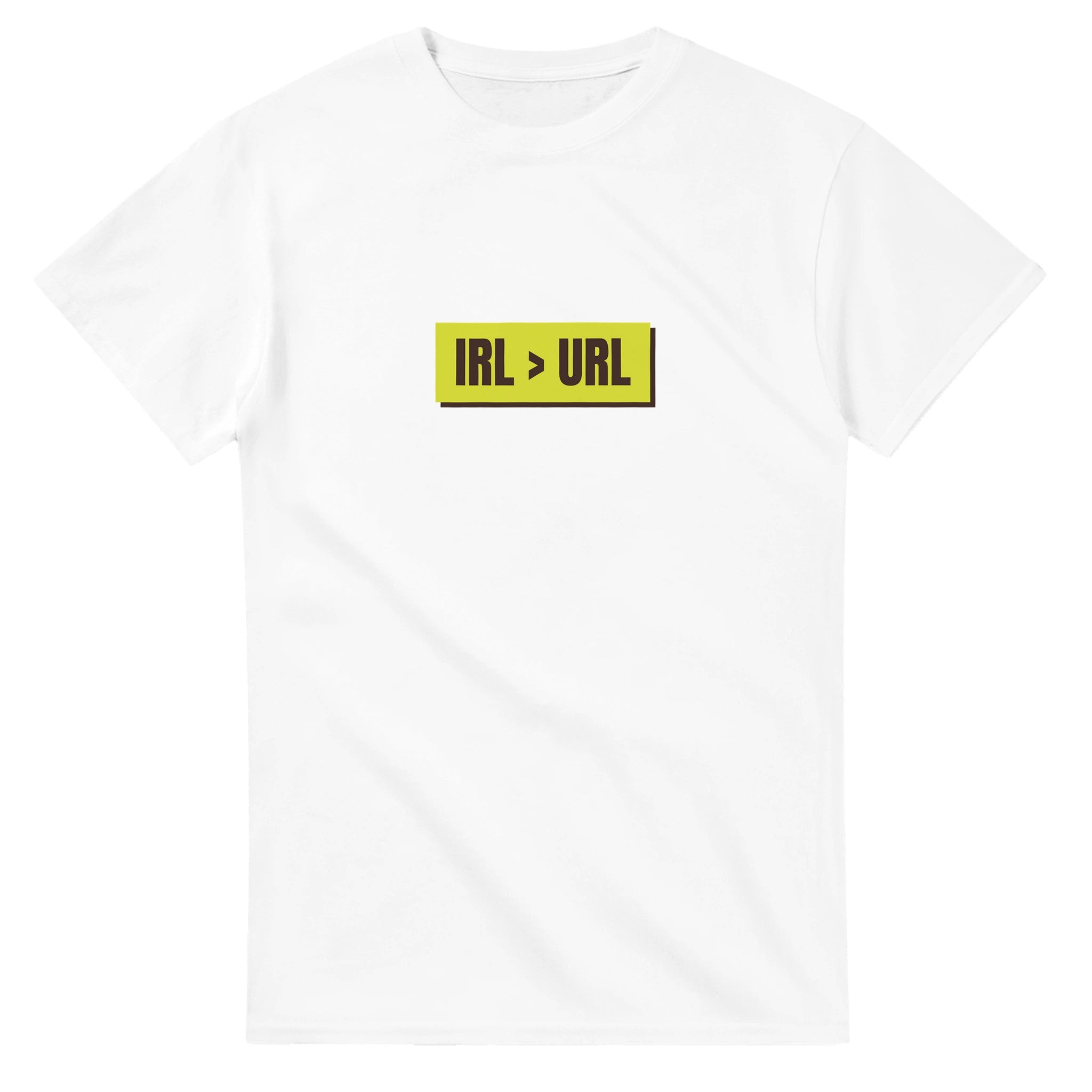 Irl > Url — white unisex t-shirt