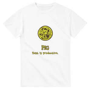 Pig • Rest Is Productive — white unisex t-shirt