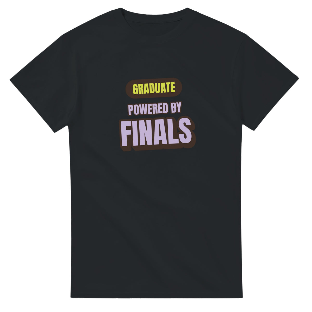Graduate Powered By Finals — black unisex t-shirt