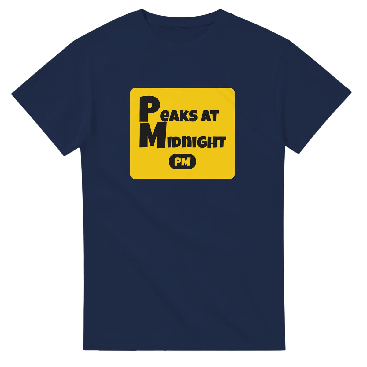 Peaks at Midnight — navy unisex t-shirt