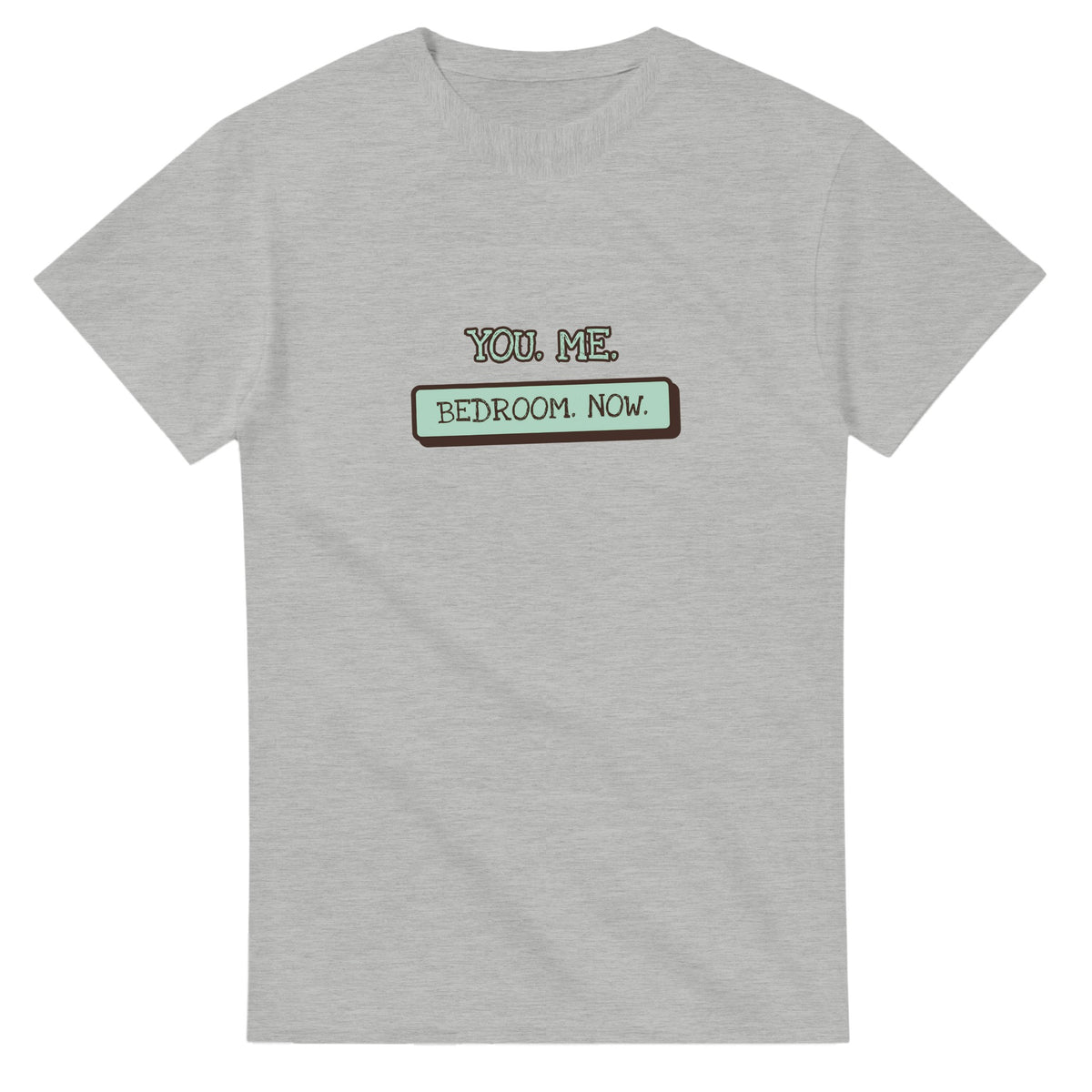 You. Me. Bedroom. Now — ash unisex t-shirt