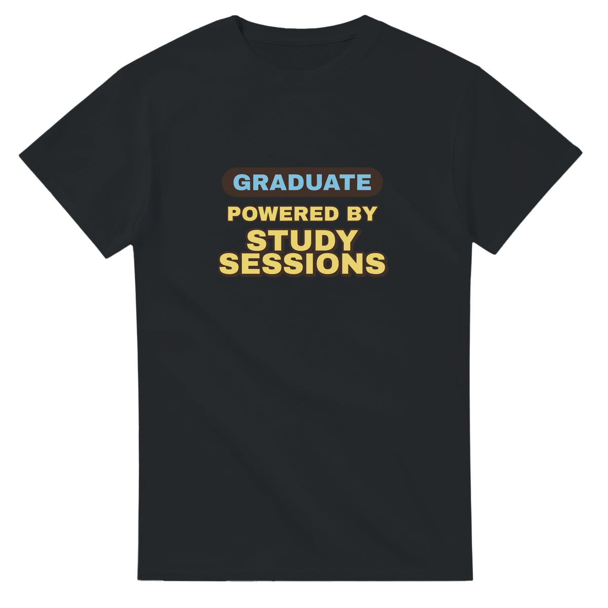 Graduate Powered By Study Sessions — black unisex t-shirt