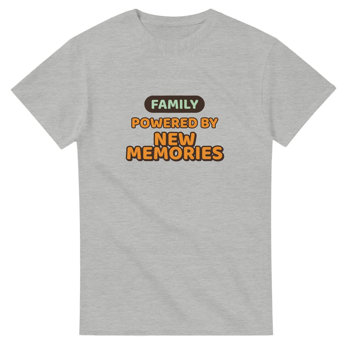 Family Powered By New Memories — ash unisex t-shirt