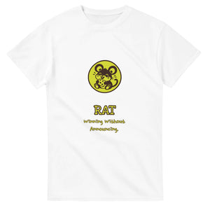 Rat • Winning Without Announcing — white unisex t-shirt