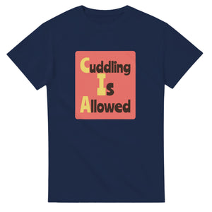 Cuddling Is Allowed — navy unisex t-shirt