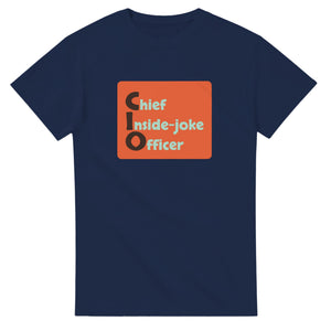 Chief Inside-joke Officer — navy unisex t-shirt