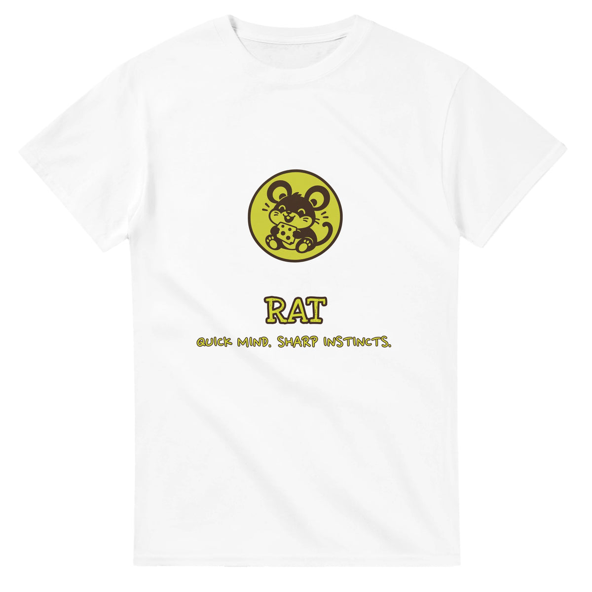 Rat • Quick Mind. Sharp Instincts — white unisex t-shirt