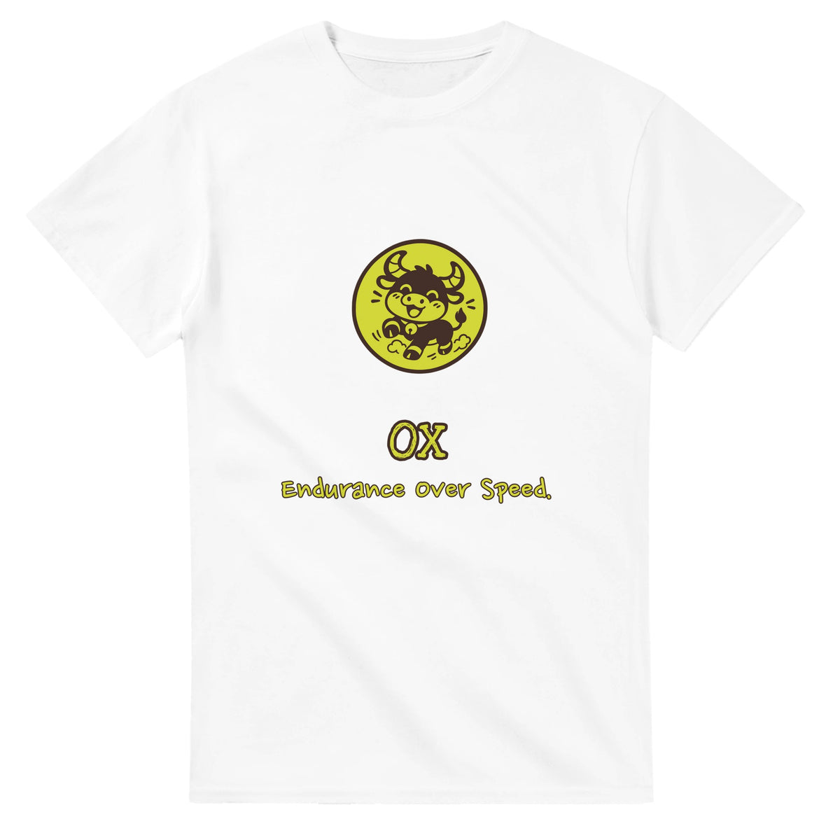 Ox • Endurance Over Speed — white unisex t-shirt