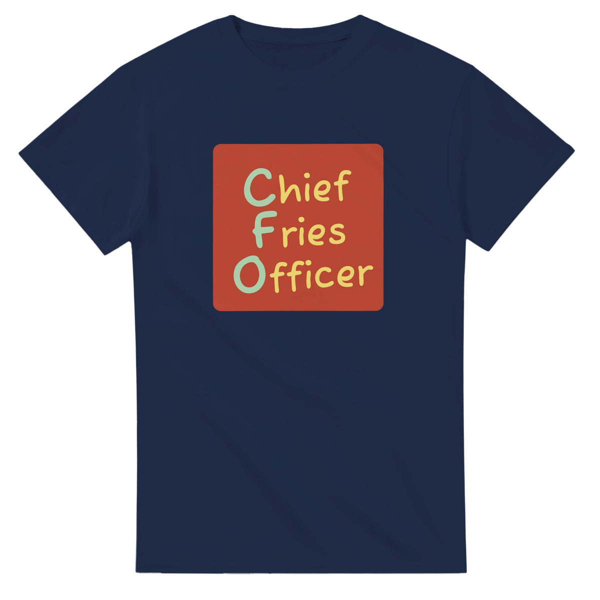 Chief Fries Officer — navy unisex t-shirt