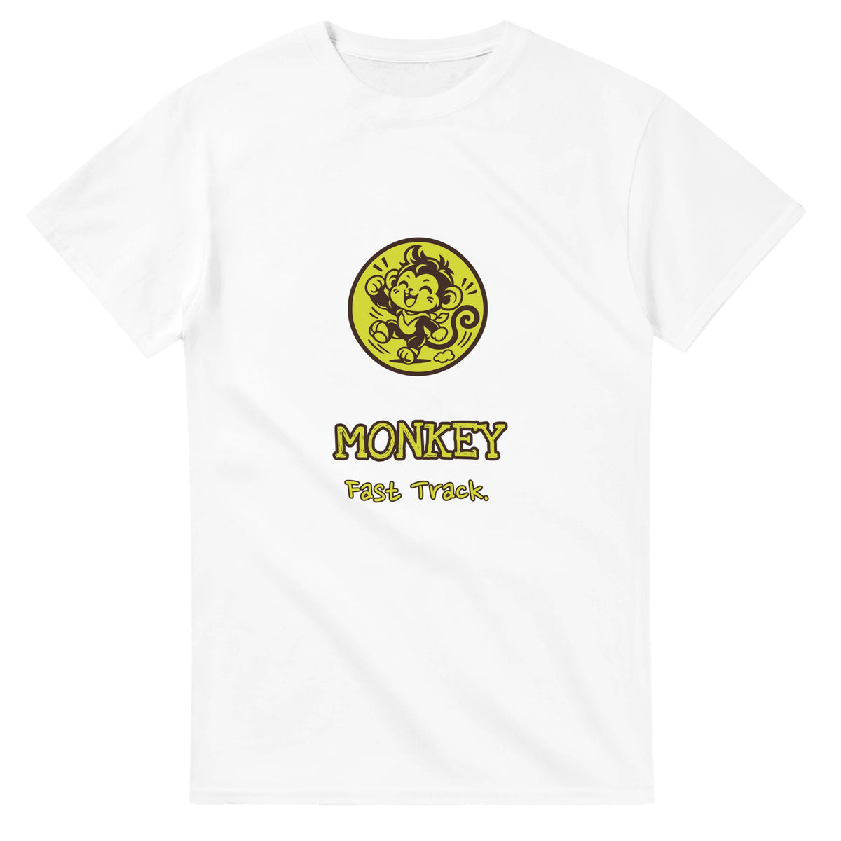 Monkey • Fast Track — white unisex t-shirt