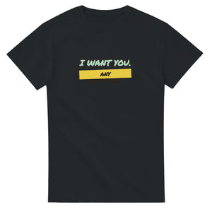 I Want You. Any Questions? — black unisex t-shirt