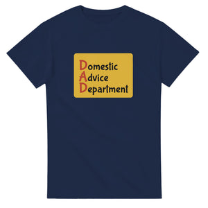 Domestic Advice Department — navy unisex t-shirt