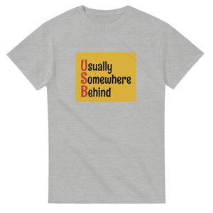 Usually Somewhere Behind — ash unisex t-shirt