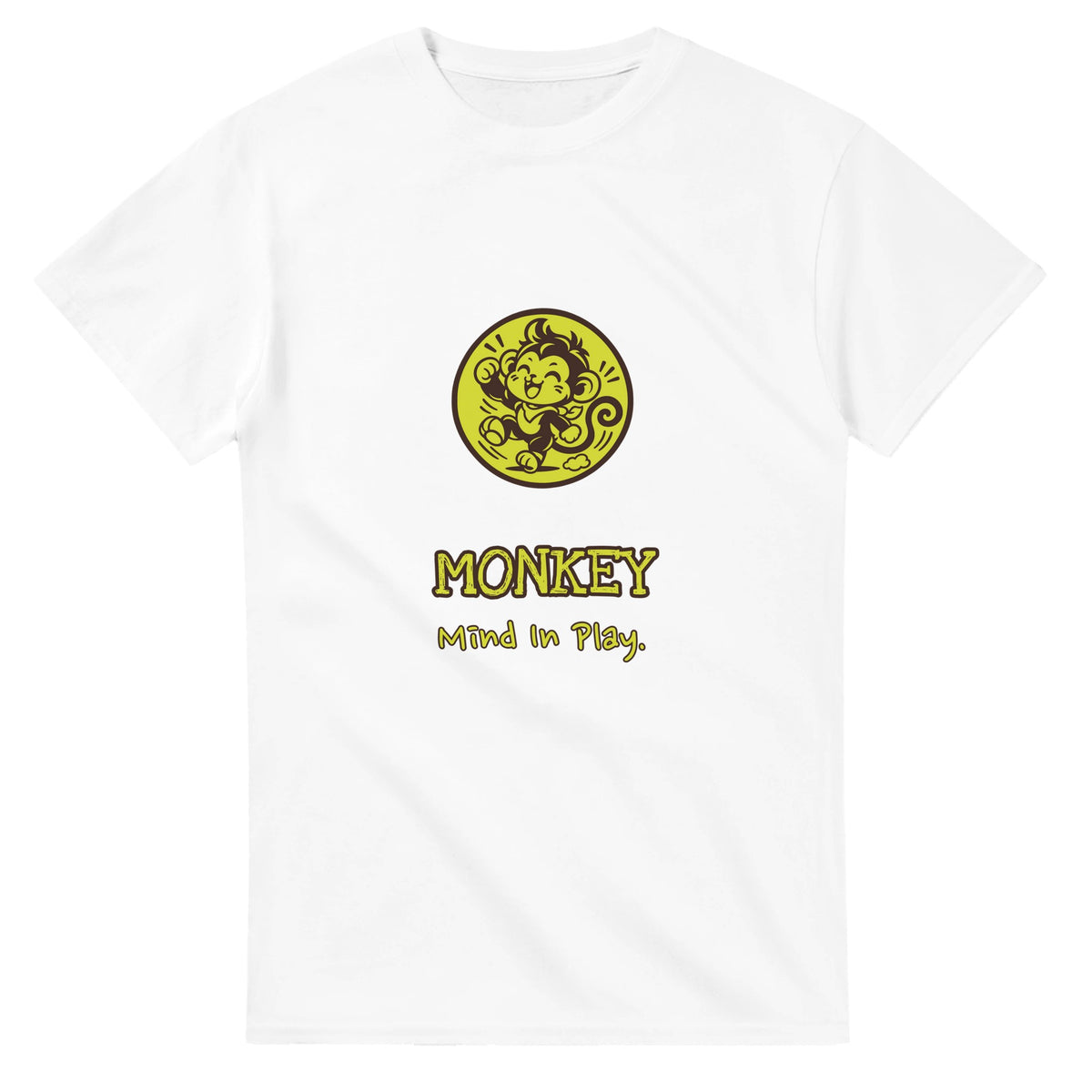 Monkey • Mind In Play — white unisex t-shirt