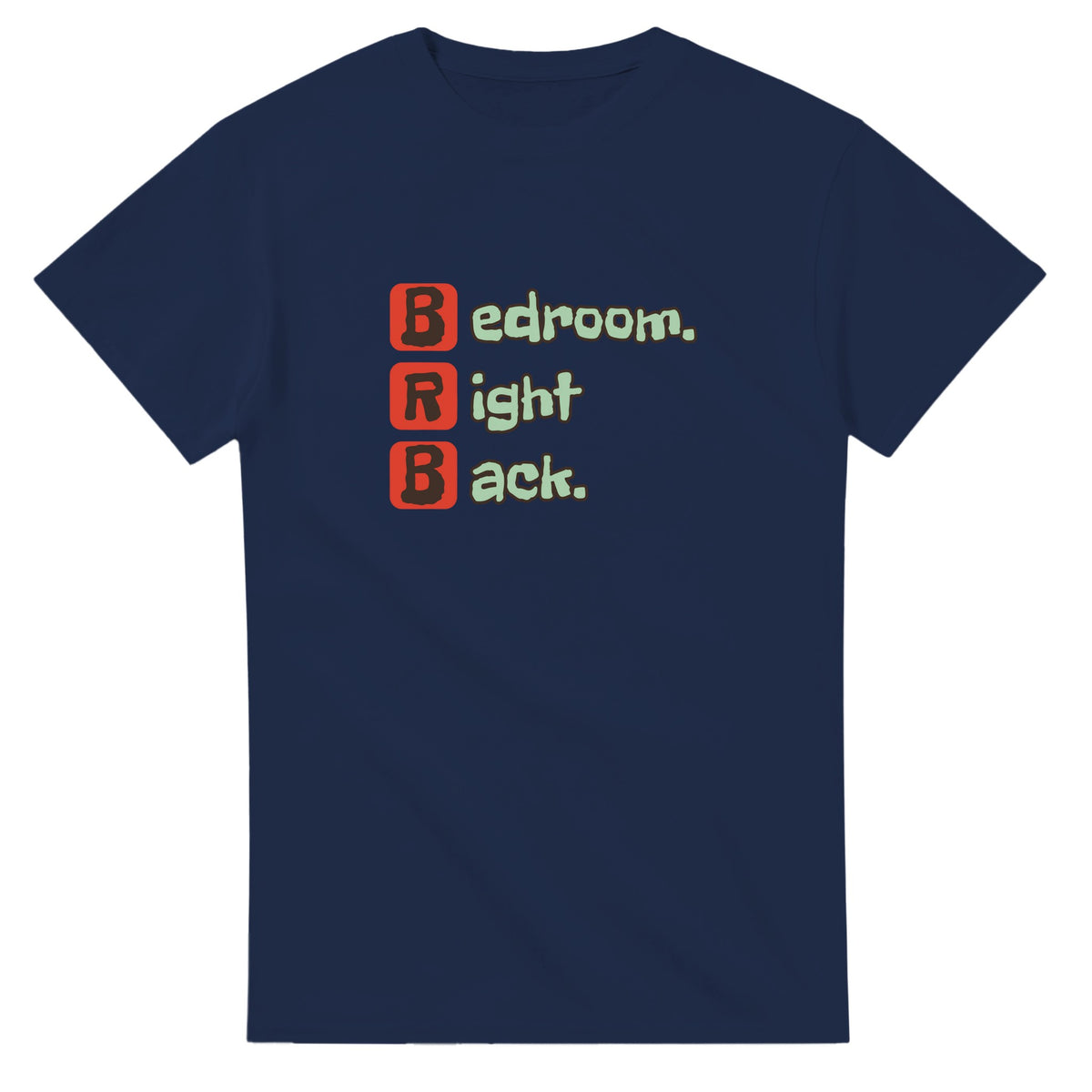 Bedroom. Right Back. — navy unisex t-shirt