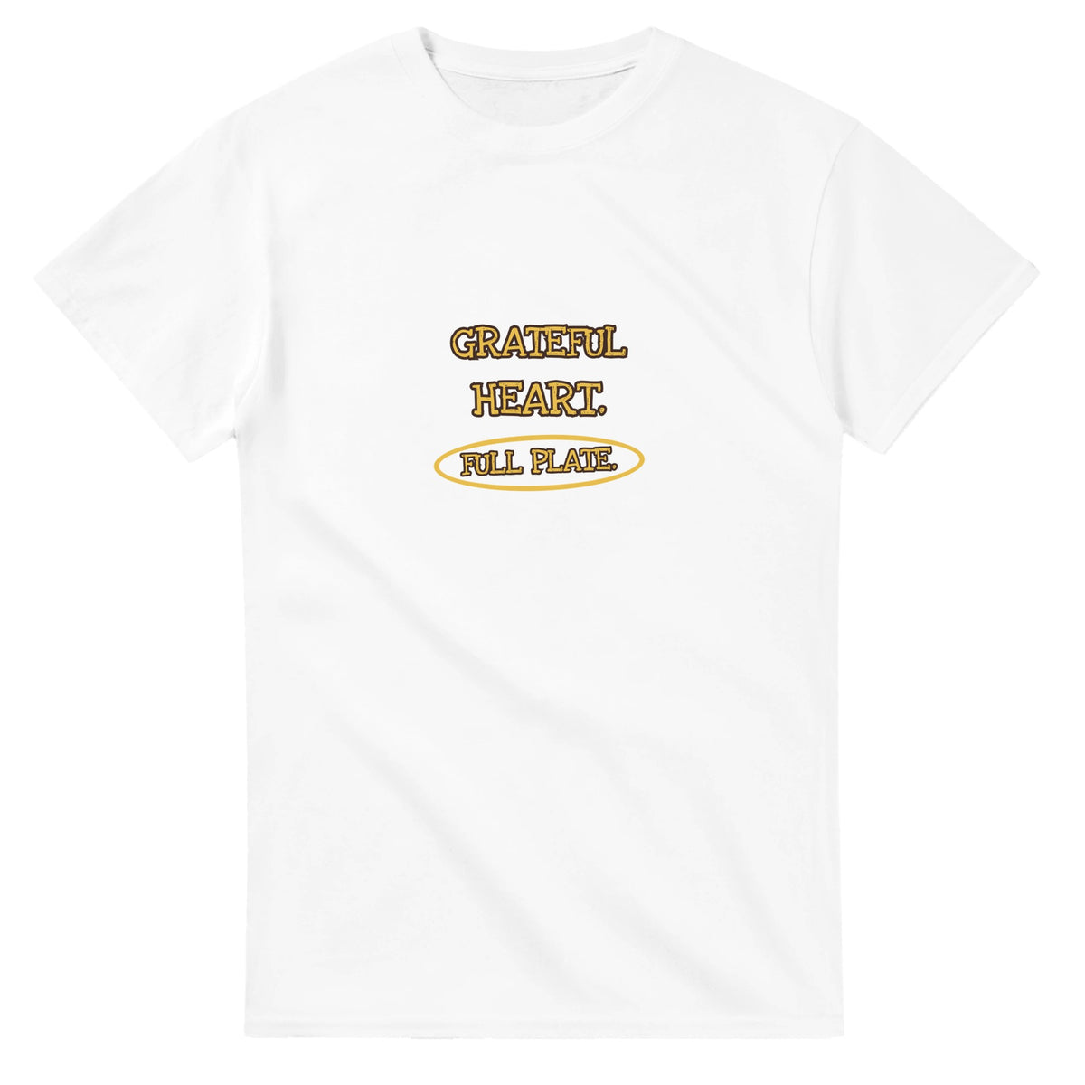 Grateful Heart. Full Plate — white unisex t-shirt