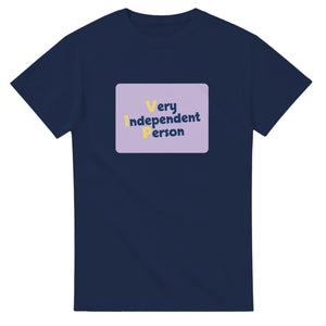 Very Independent Person — navy unisex t-shirt