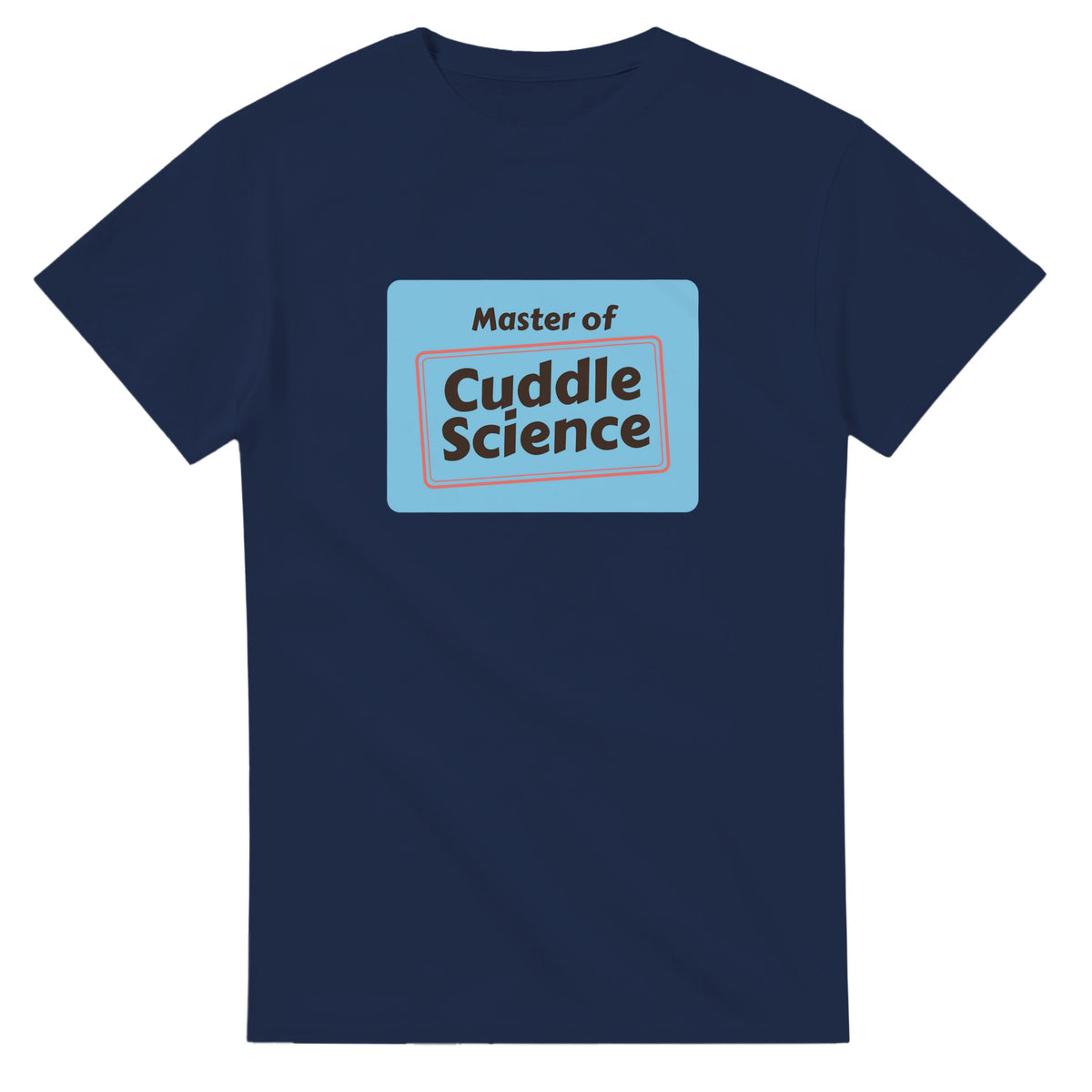 Master of Cuddle Science — navy unisex t-shirt